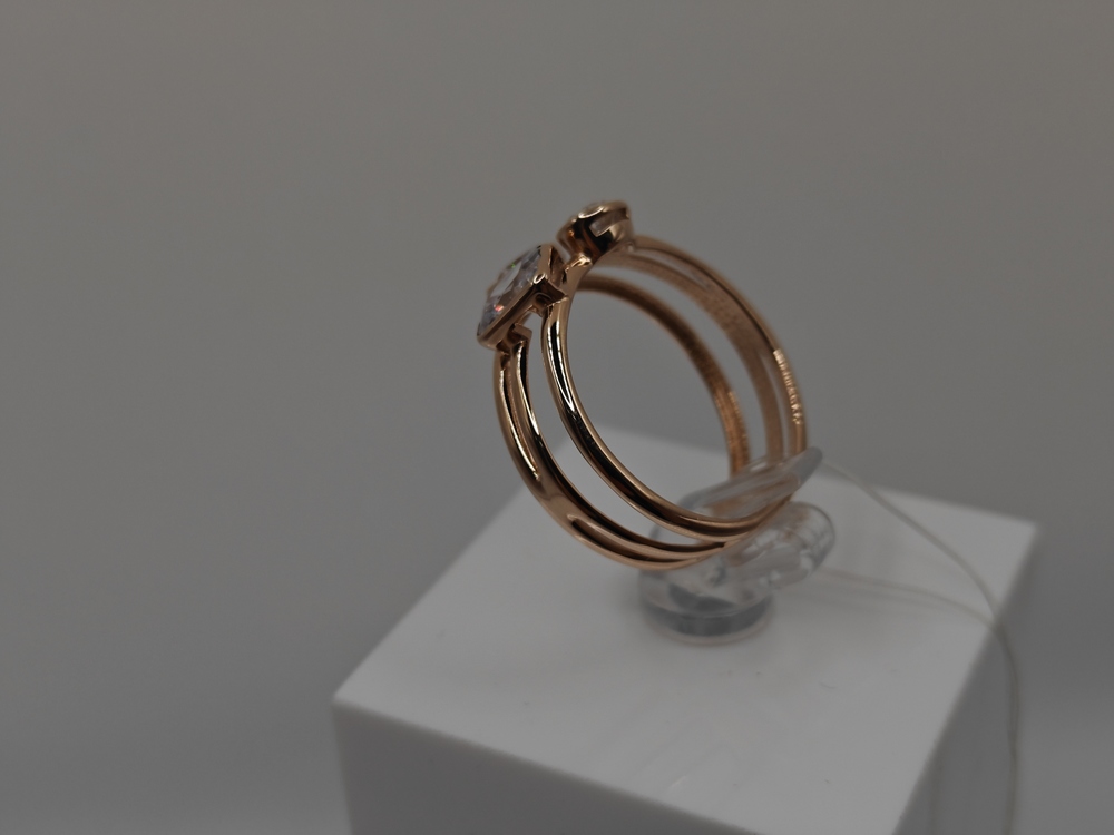 КОЛЬЦО С КАМНЯМИ (Au 585)