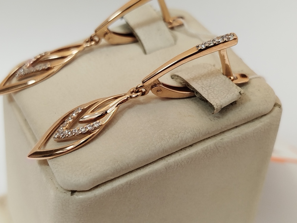 СКМИ585 СЕРЬГИ С КАМНЯМИ (Au 585)