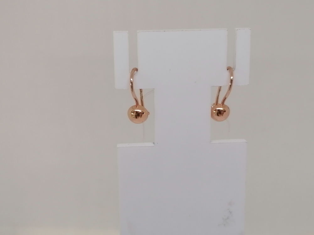 020020 СЕРЬГИ С ПЕТЕЛЬКОЙ (Au 585)