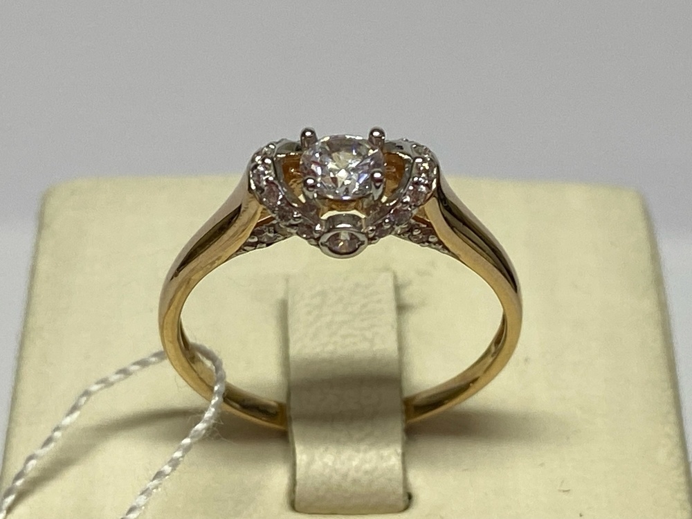 КОЛЬЦО С КАМНЯМИ (Au 585)