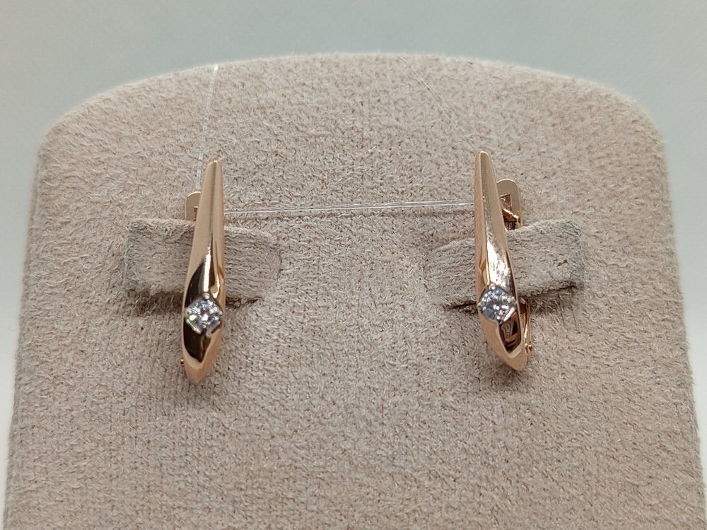 СЕРЬГИ С КАМНЕМ (Au 585)