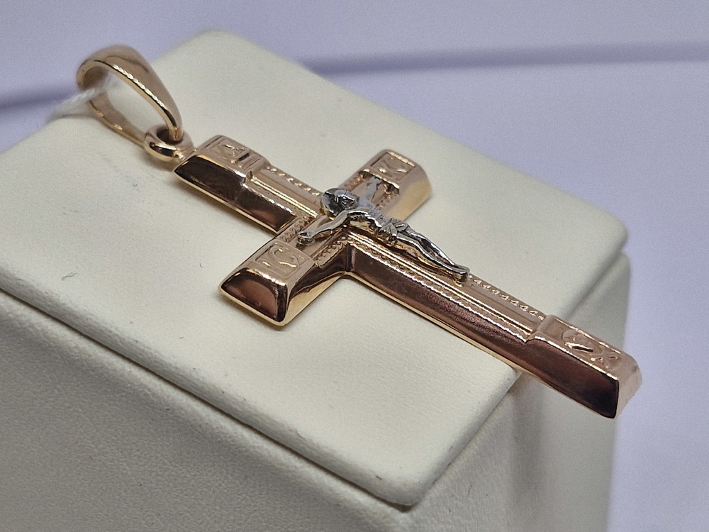 ПОДКБК585 ПОДВЕСКА КРЕСТ БЕЗ КАМНЯ (Au 585)