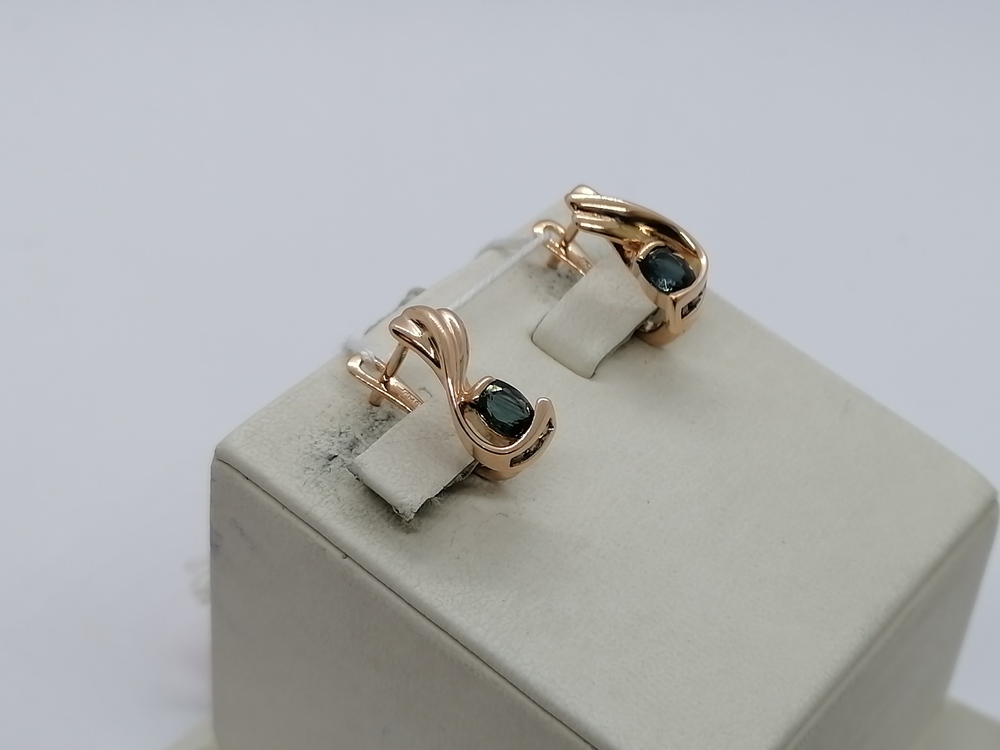 СКМИ585 СЕРЬГИ С КАМНЯМИ (Au 585)