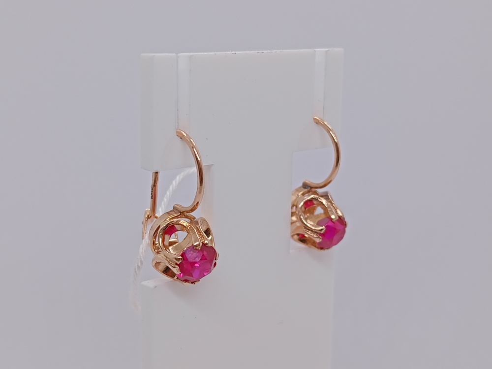 СЕРЬГИ С КАМНЕМ (Au 583)