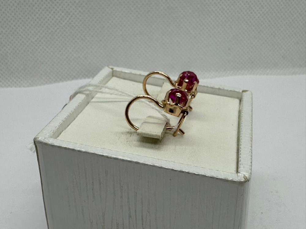 СЕРЬГИ С КАМНЕМ (Au 583)