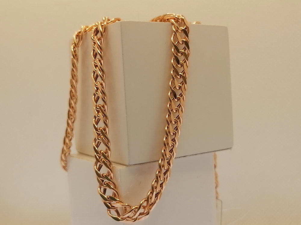 ЦЕПЬ ПУСТОТЕЛАЯ Ромб двойной (Au 585)