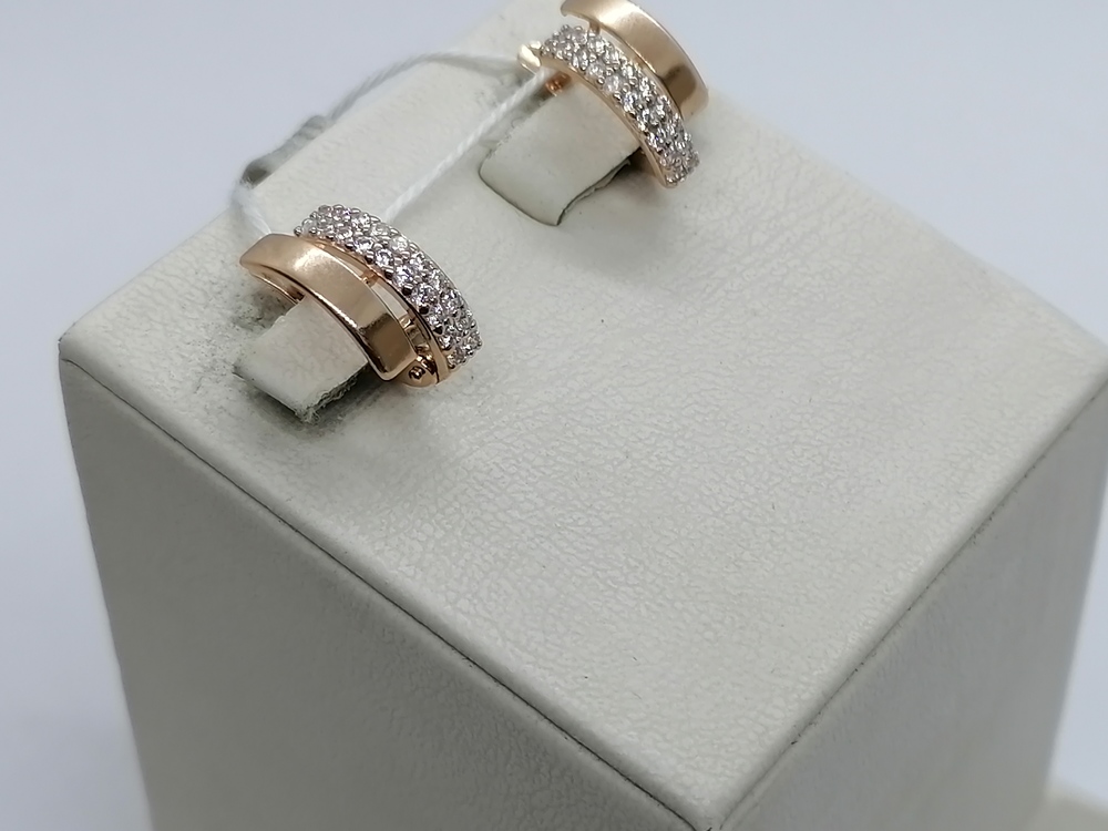 СКМИ585 СЕРЬГИ С КАМНЯМИ (Au 585)