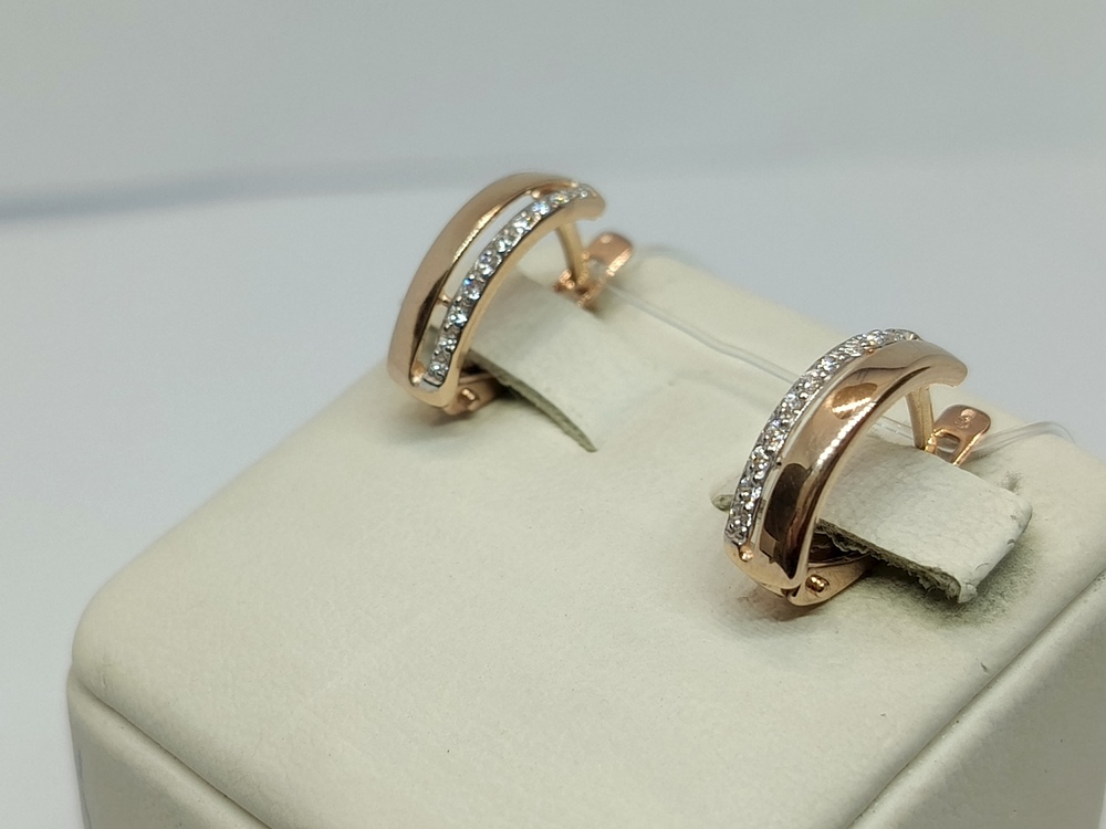 027186 СЕРЬГИ С КАМНЯМИ (Au 585)