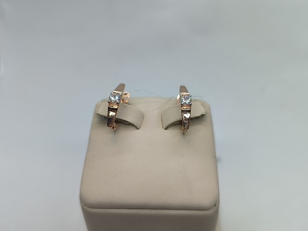 СЕРЬГИ С КАМНЕМ (Au 585)