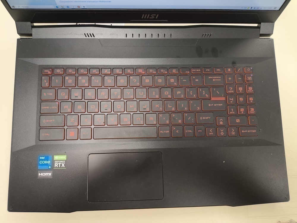 Ноутбук MSI GF76; Core I5-12450H, GeForce RTX 3050, 16 Гб, 512 GB, Нет