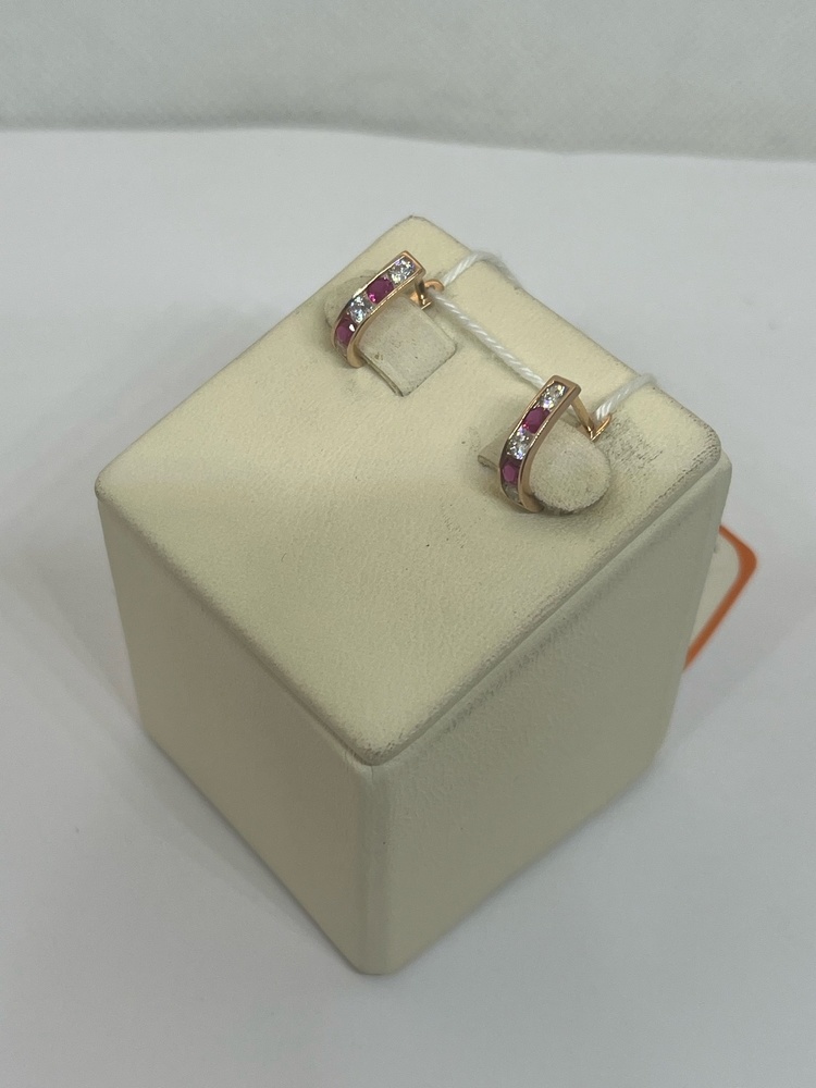 СКМИ585 СЕРЬГИ С КАМНЯМИ (Au 585)