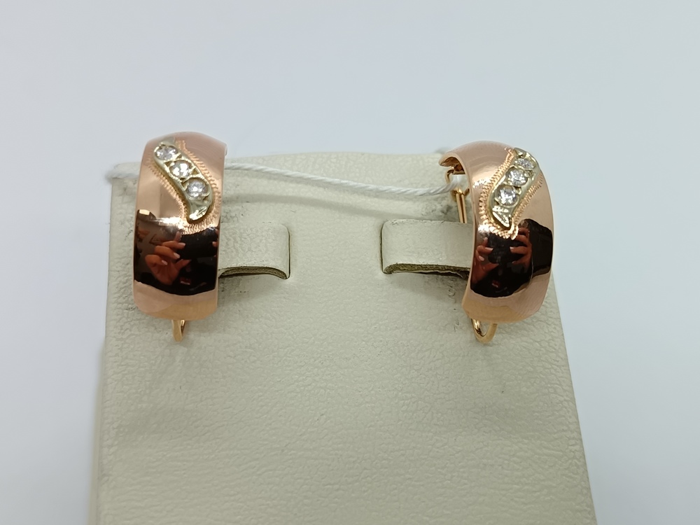 СКМИ585 СЕРЬГИ С КАМНЯМИ (Au 585)