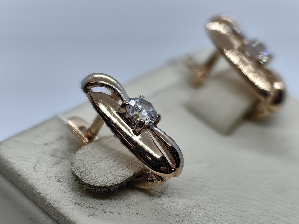 СЕРЬГИ С КАМНЕМ (Au 585)