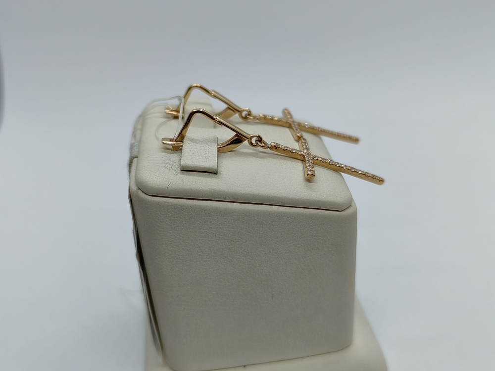 12168 СЕРЬГИ С КАМНЯМИ (Au 585)