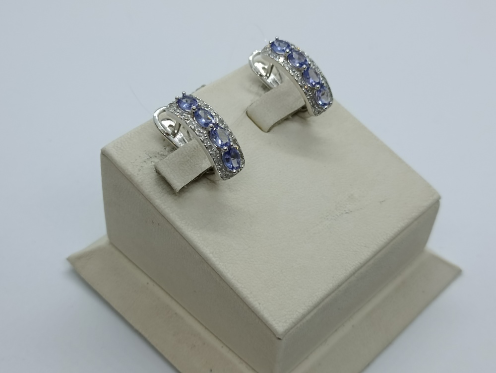 СЕРЬГИ Бриллиант Танзанит (Au 585)