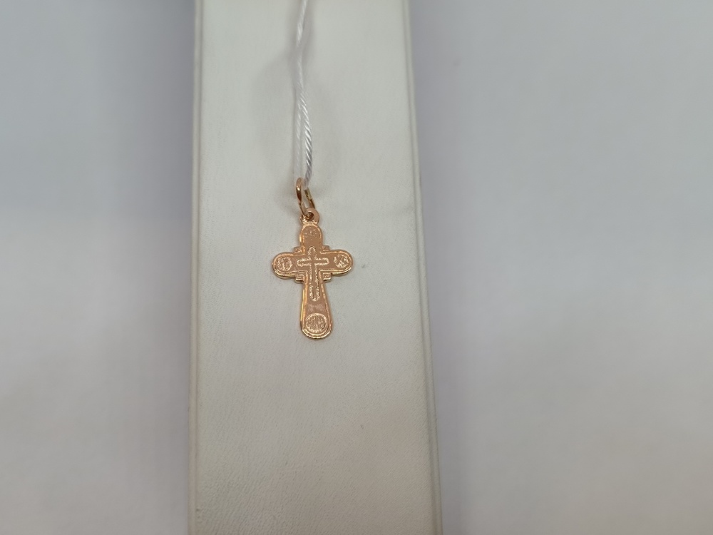 ПОДКБК585 ПОДВЕСКА КРЕСТ БЕЗ КАМНЯ (Au 585)