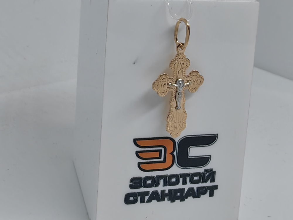 ПОДВЕСКА КРЕСТ без камня (Au 585)