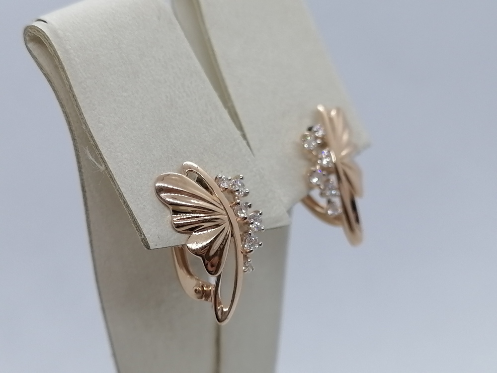 016722-1102 СЕРЬГИ С КАМНЯМИ (Au 585)