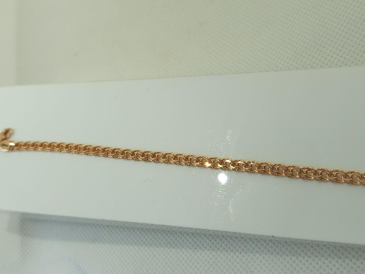 БРАСЛЕТ ПУСТОТЕЛЫЙ Бисмарк (Au 585)