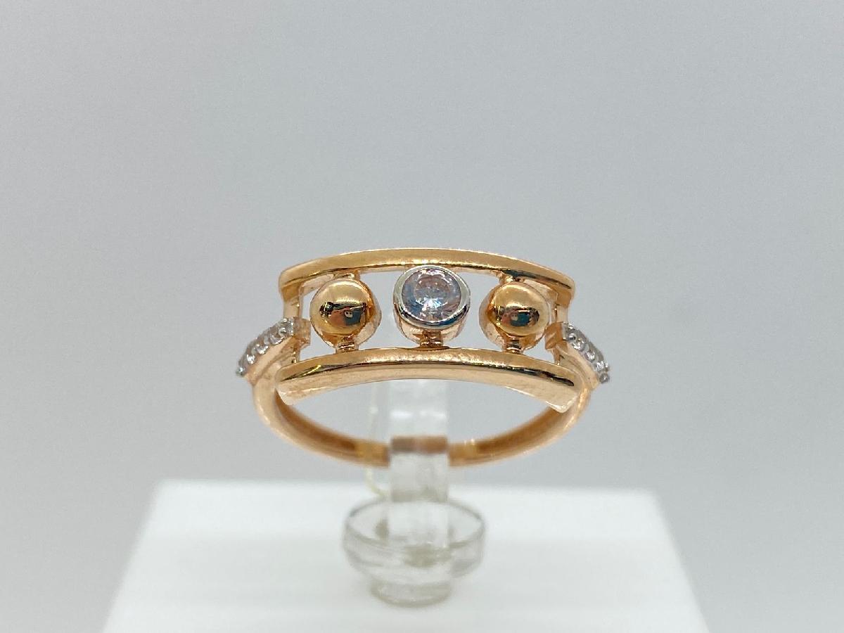 КОЛЬЦО С КАМНЯМИ (Au 585)