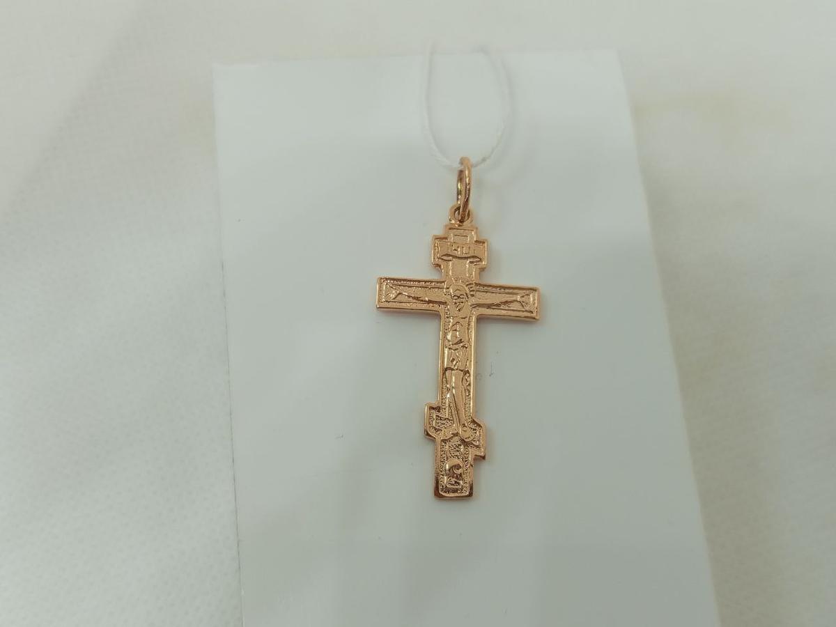 ПОДВЕСКА КРЕСТ БЕЗ КАМНЯ (Au 585)