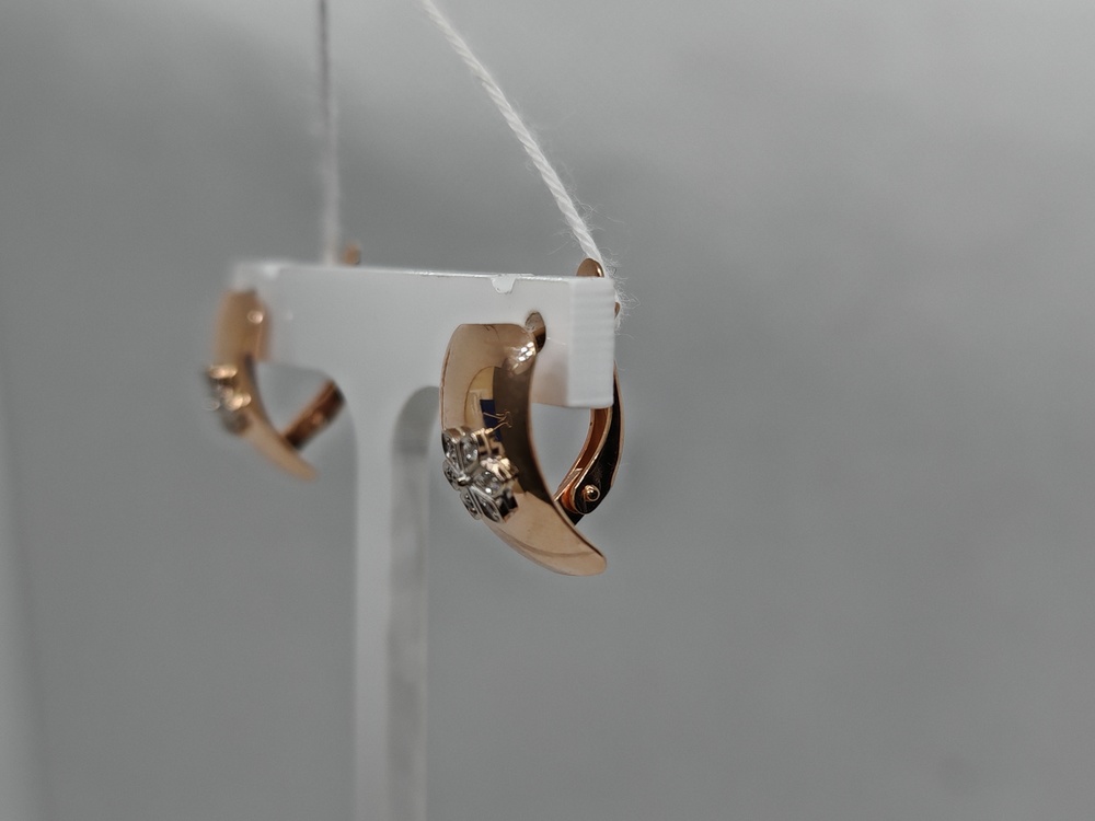 СКМИ585 СЕРЬГИ С КАМНЯМИ (Au 585)