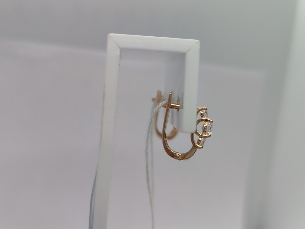 СКМИ585 СЕРЬГИ С КАМНЯМИ (Au 585)