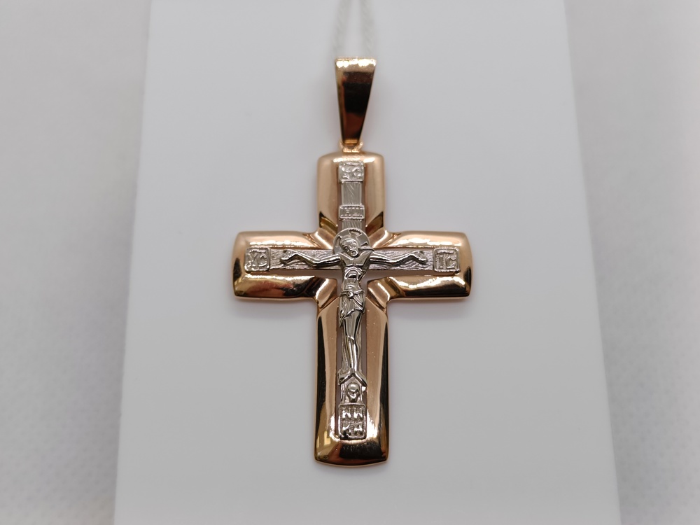ПОДВЕСКА КРЕСТ БЕЗ КАМНЯ (Au 585)