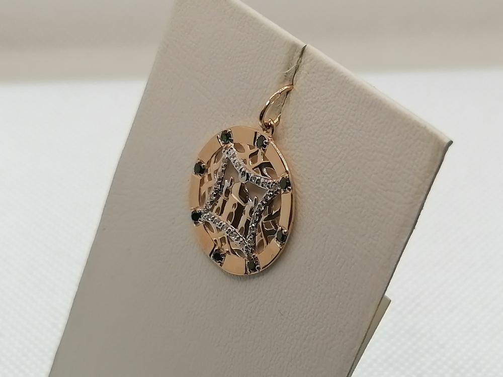 031711/ф ПОДВЕСКА С КАМНЯМИ (Au 585)