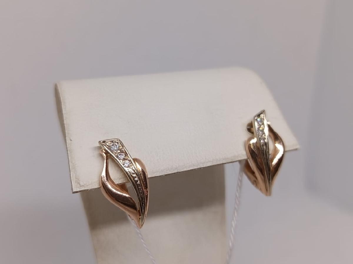 СКМИ585 СЕРЬГИ С КАМНЯМИ (Au 585)