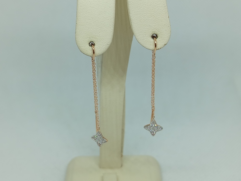 СЕРЬГИ ПРОДЕВКИ с камнями (Au 585)