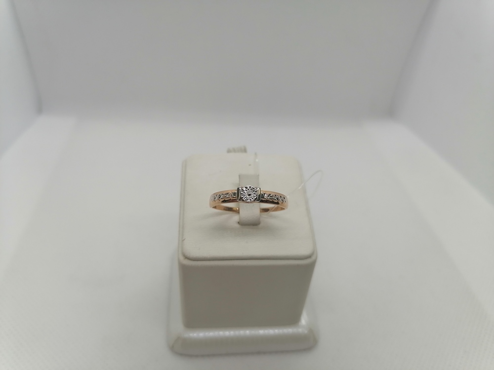 51-110-01032-1 КОЛЬЦО С АЛМАЗНОЙ ГРАНЬЮ (Au 585)