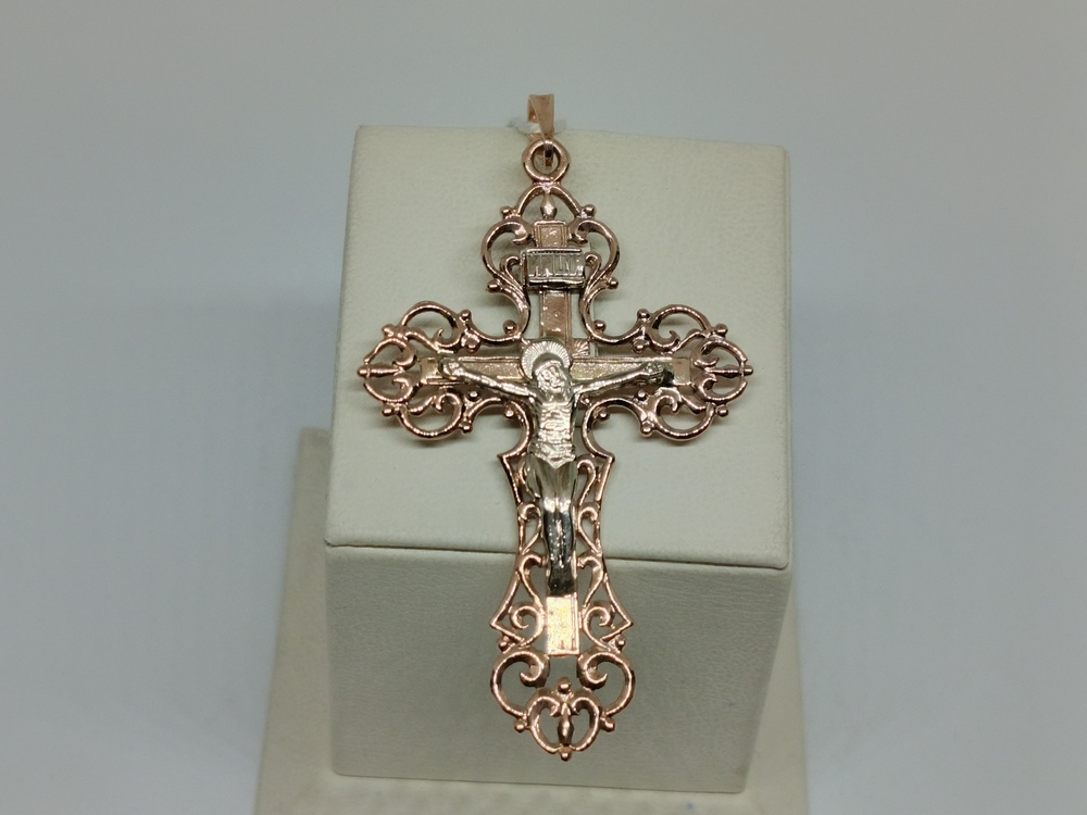 ПОДКБК585 ПОДВЕСКА КРЕСТ БЕЗ КАМНЯ (Au 585)