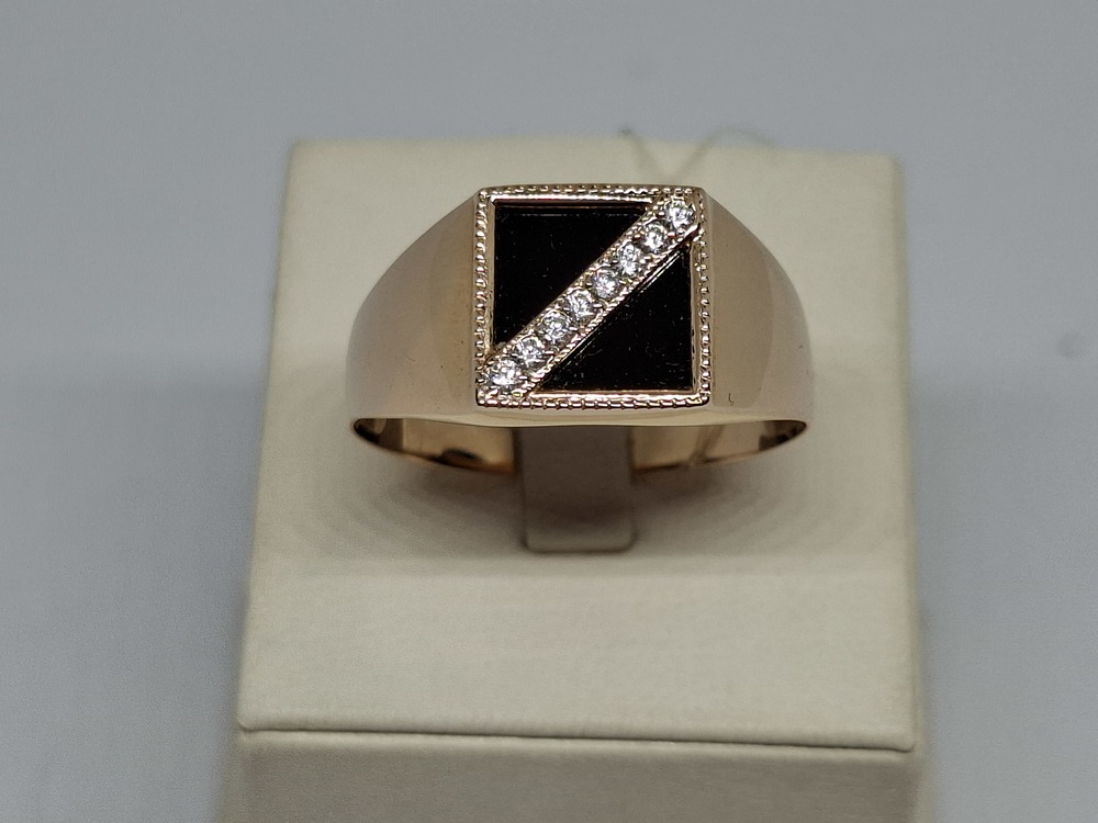 ПЕЧАТКА С КАМНЯМИ (Au 585)