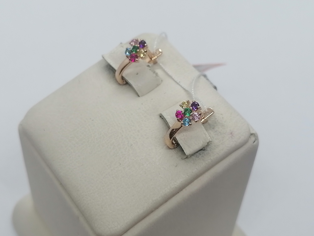 СКМИ585 СЕРЬГИ С КАМНЯМИ (Au 585)