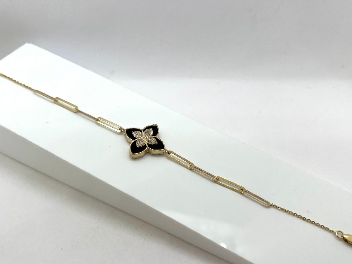 БРАСЛЕТ ФАНТАЗИЯ с камнями (Au 585)