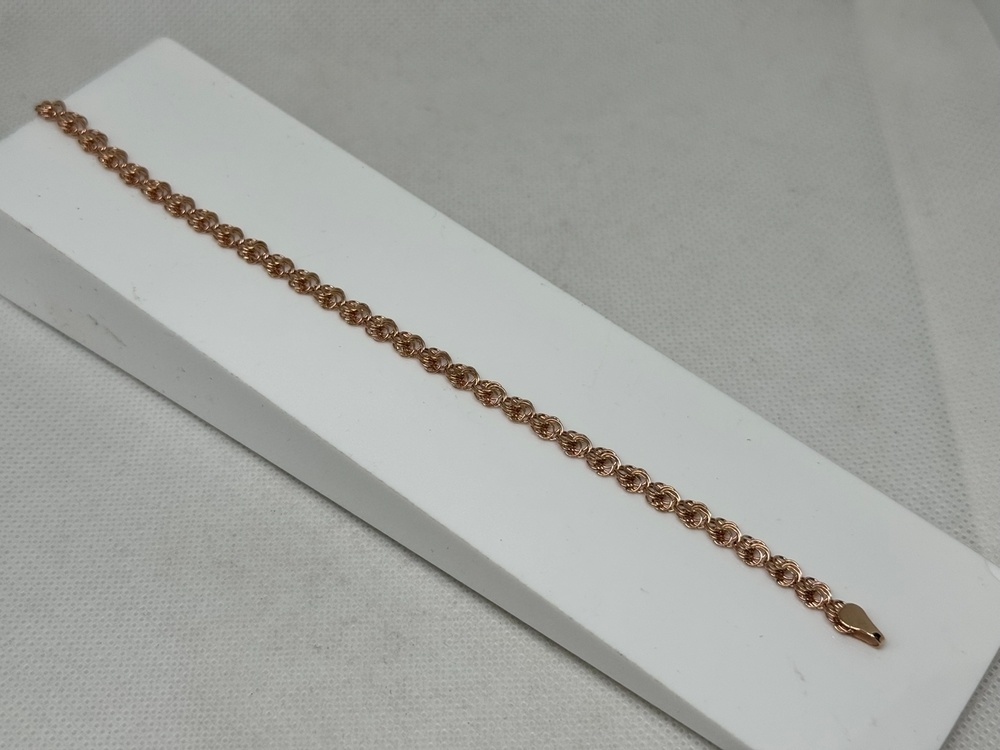 Роза Б040 БРАСЛЕТ ПУСТОТЕЛЫЙ Роза (Au 585)