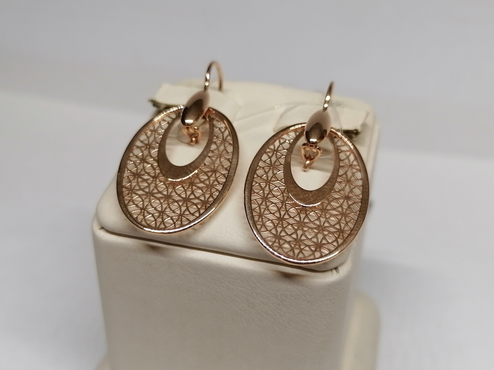 СЕРЬГИ ПЕТЕЛЬКА без камня (Au 585)