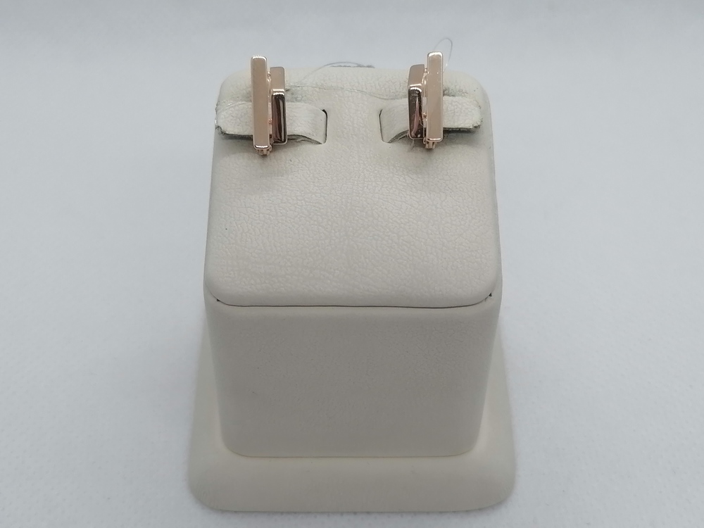 01-206657 СЕРЬГИ БЕЗ КАМНЯ (Au 585)