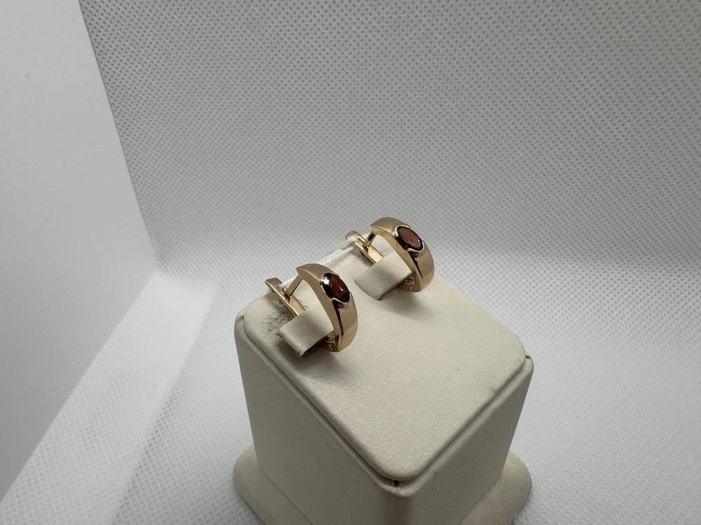 СКМ585 СЕРЬГИ С КАМНЕМ (Au 585)