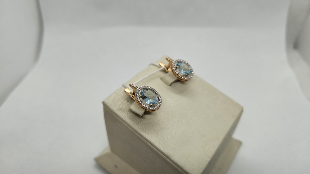 СЕРЬГИ С КАМНЯМИ (Au 585)