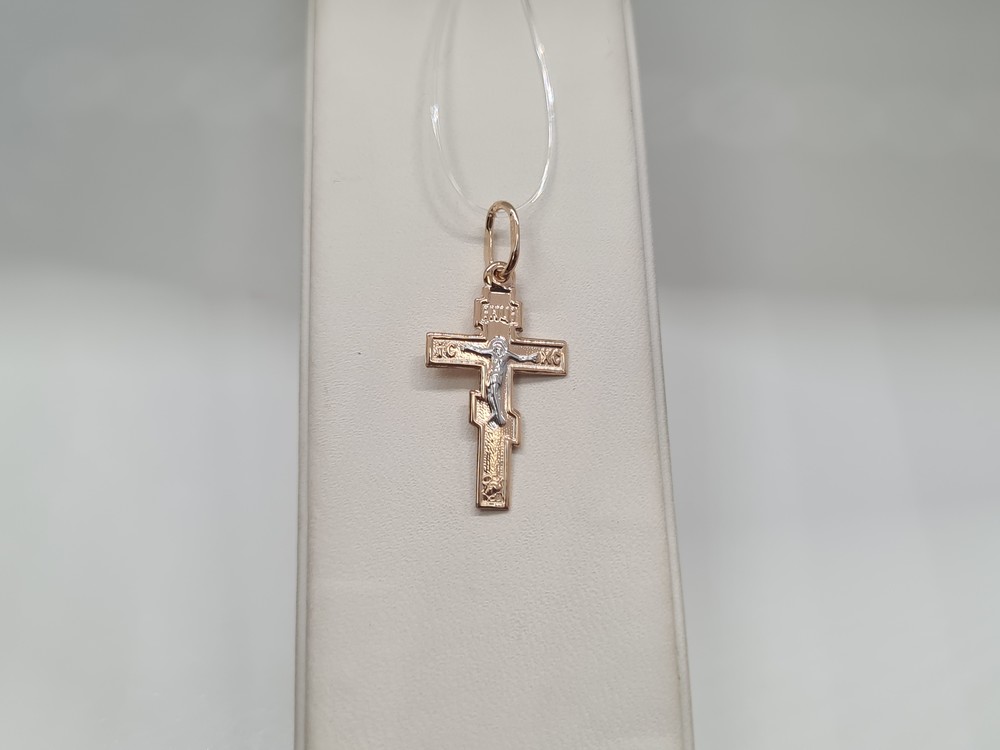 20-0041 ПОДВЕСКА КРЕСТ без камня (Au 585)
