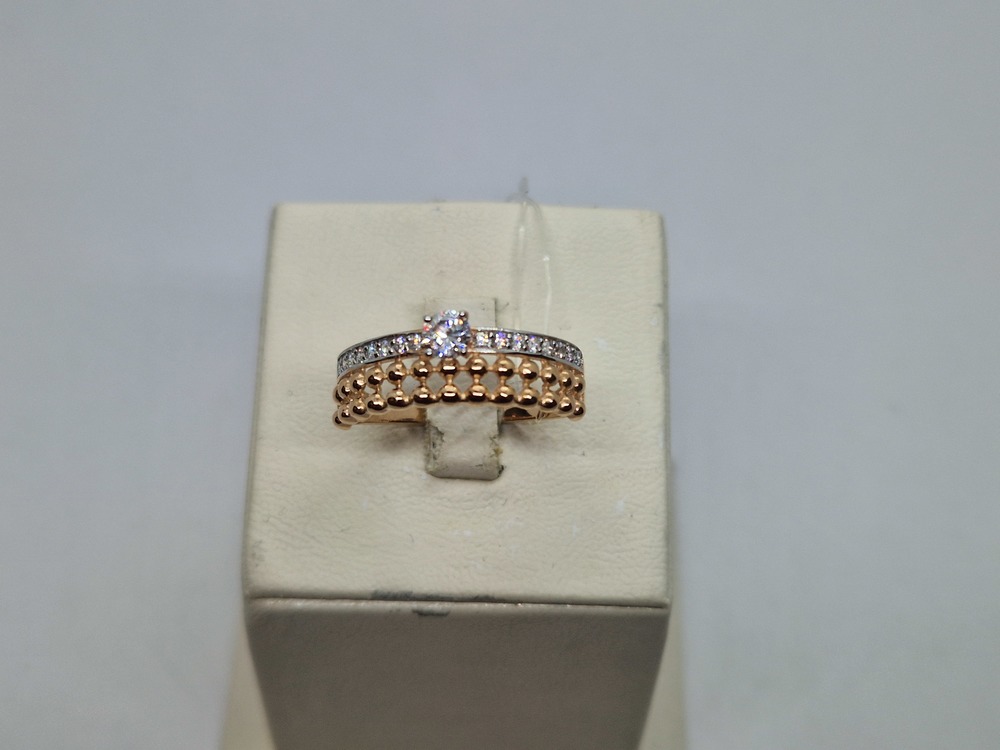 КОЛЬЦО С КАМНЯМИ (Au 585)