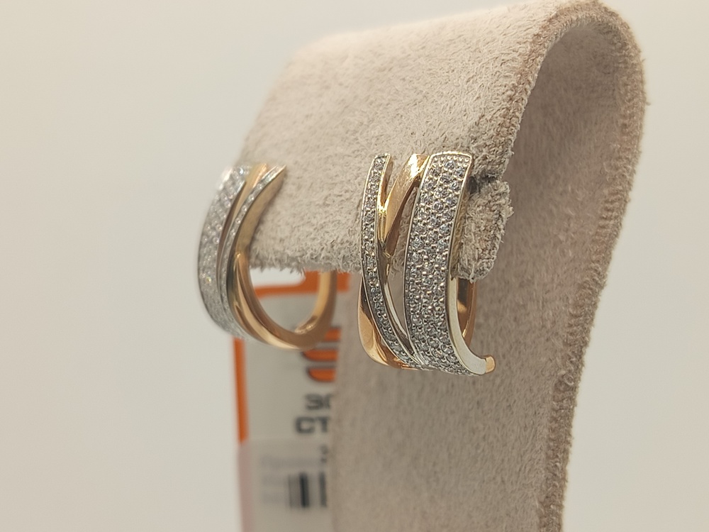 СКМИ585 СЕРЬГИ С КАМНЯМИ (Au 585)