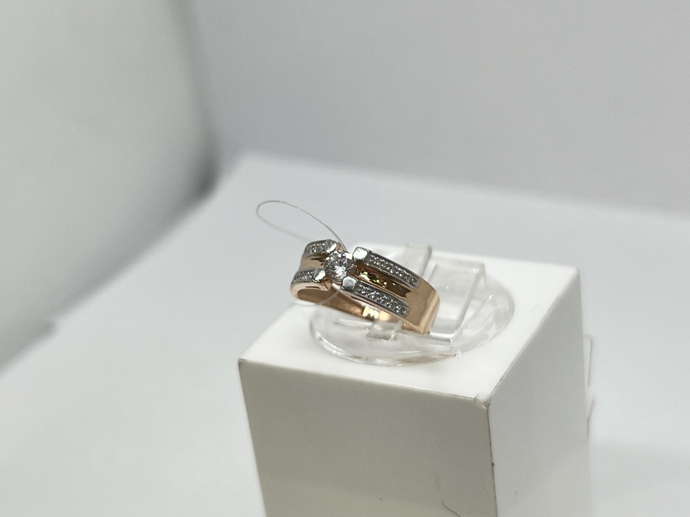 КОЛЬЦО С КАМНЯМИ (Au 585)