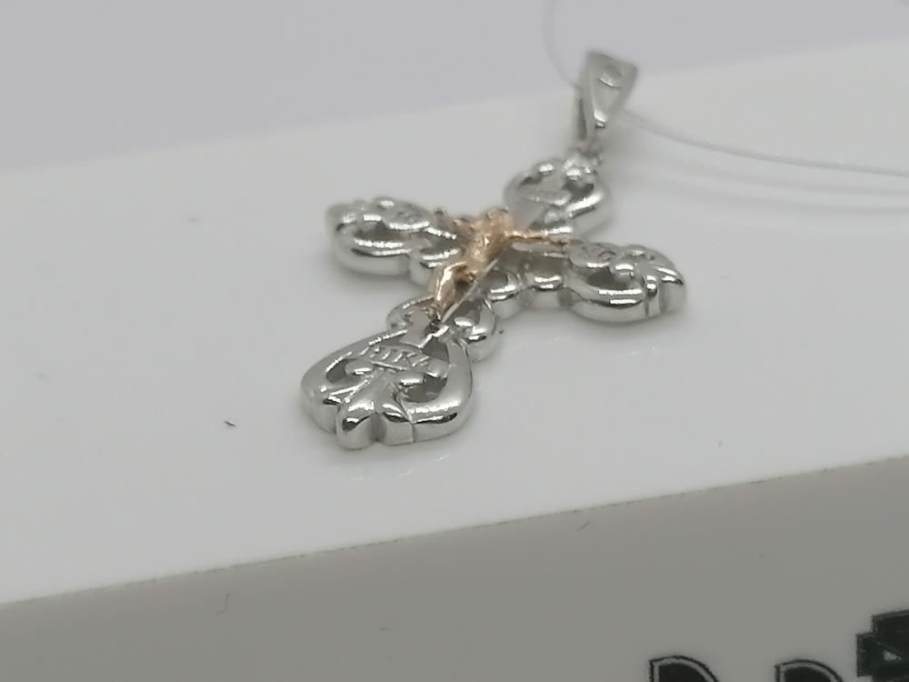 ПОДВЕСКА КРЕСТ Бриллиант (Ag 925)