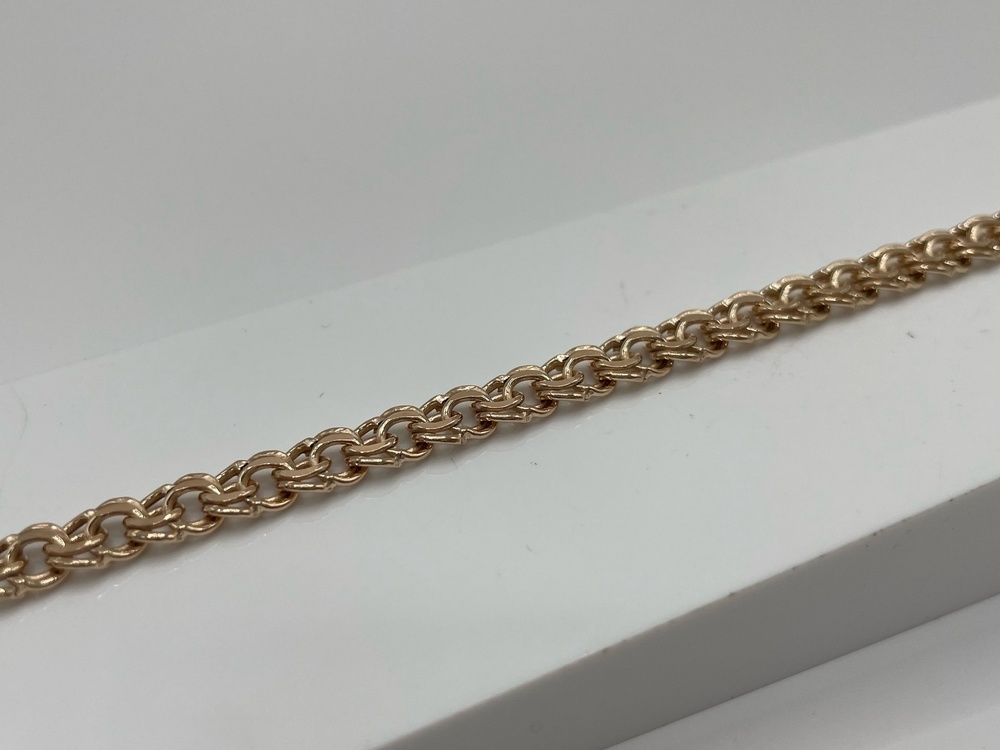 БРАСЛЕТ ПУСТОТЕЛЫЙ Бисмарк (Au 585)