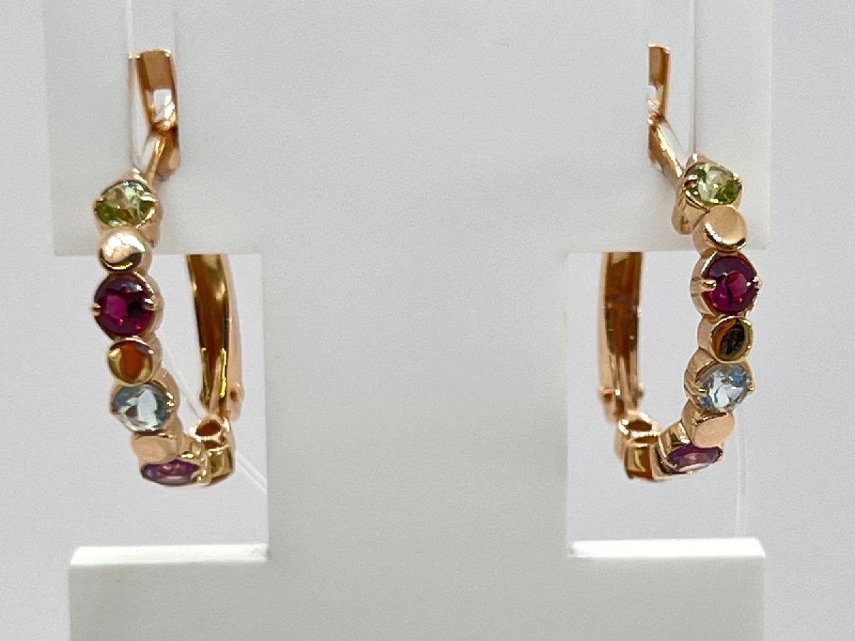 СЕРЬГИ С КАМНЯМИ (Au 585)