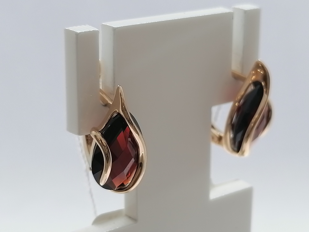 2180834 СЕРЬГИ С КАМНЕМ (Au 585)