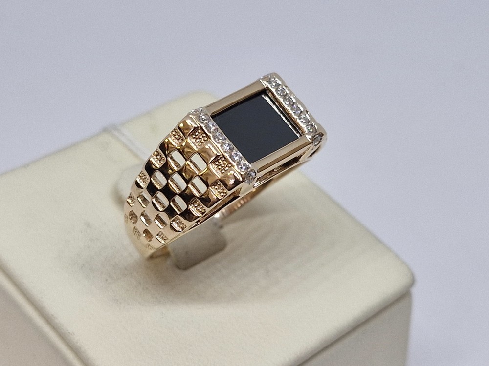 ПЕЧАТКА С КАМНЯМИ (Au 585)